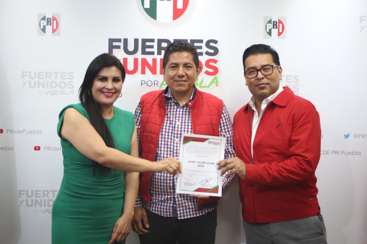 En el PRI tenemos perfiles comprometidos y leales, por ello designé a Azary Vivar como delegado presidente del Comité Municipal en #IzúcarDeMatamoros.
Estoy seguro de que hará una gran labor para fortalecer a nuestro partido.

#UnidosSíPodemos 🇲🇽