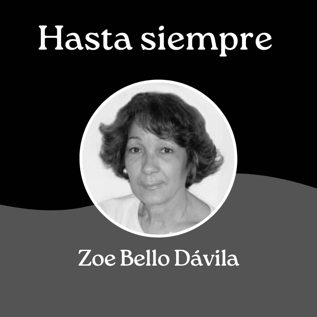 Con profunda tristeza lamentamos el fallecimiento de nuestra querida profesora Zoe Bello Dávila. En nuestras aulas formó a muchísimas generaciones por más de 45 años. 

Siempre será recordada en el gremio de la Psicología cubana y en nuestra Facultad, con admiración y cariño.
