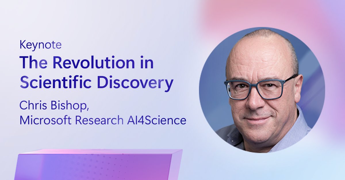 Chris Bishop, Technical Fellow &amp; AI4Science Director, will share AI4Science's vision for leveraging AI to model and predict natural phenomena during his keynote, "The Revolution in Scientific Discovery." Register for Microsoft Research Forum on March 5.
msft.it/6016cRFoK