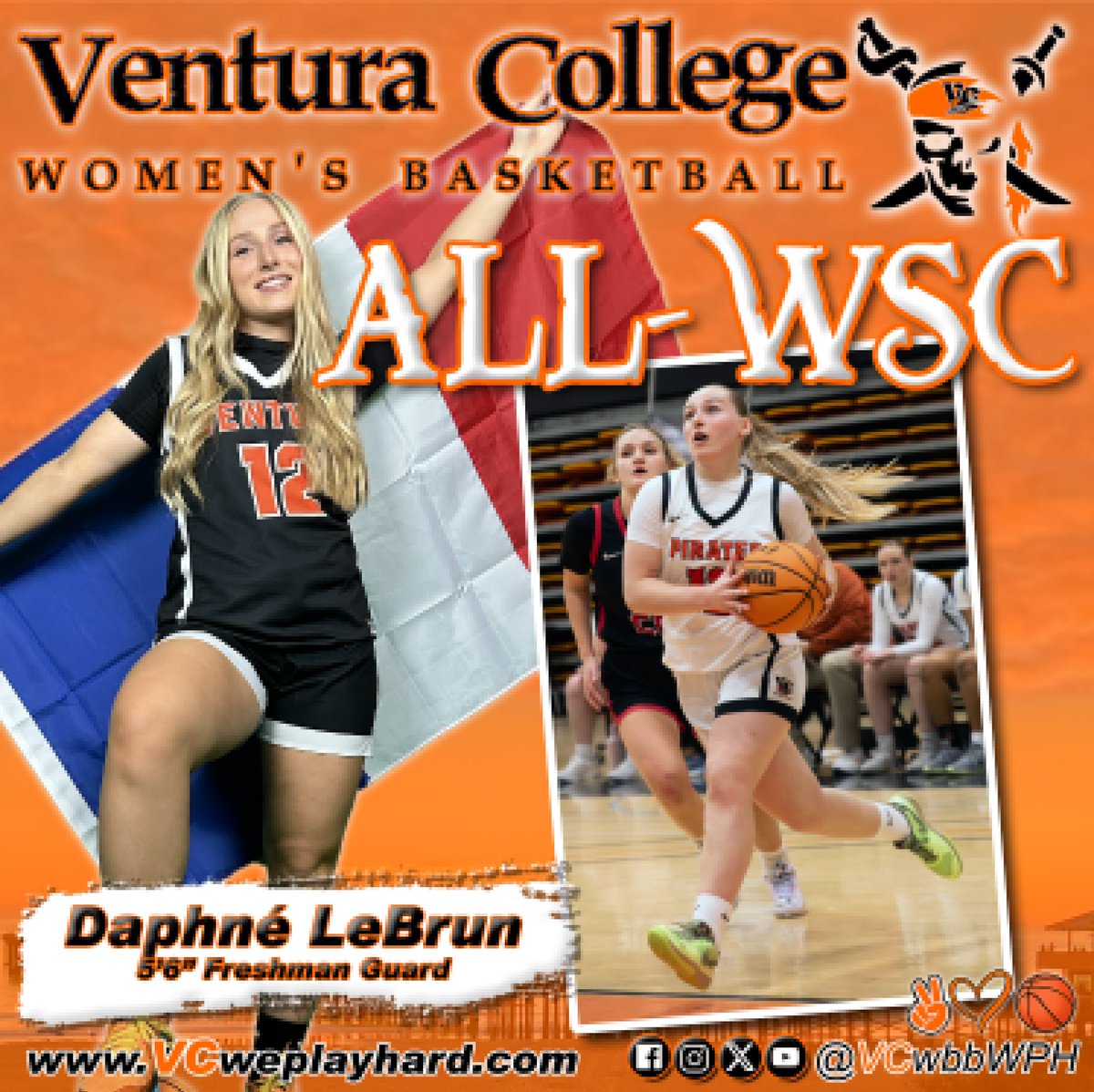 VCwbbWPH's tweet photo. Congratulations to our first team All-WSC award winners for 2024! Alexa Coubal, Daphné LeBrun & Sam McKenzie. Outstanding individual honors and also a compliment to the TEAM! #VCWePlayHard #VCFamily https://t.co/pOBdL8YLoF