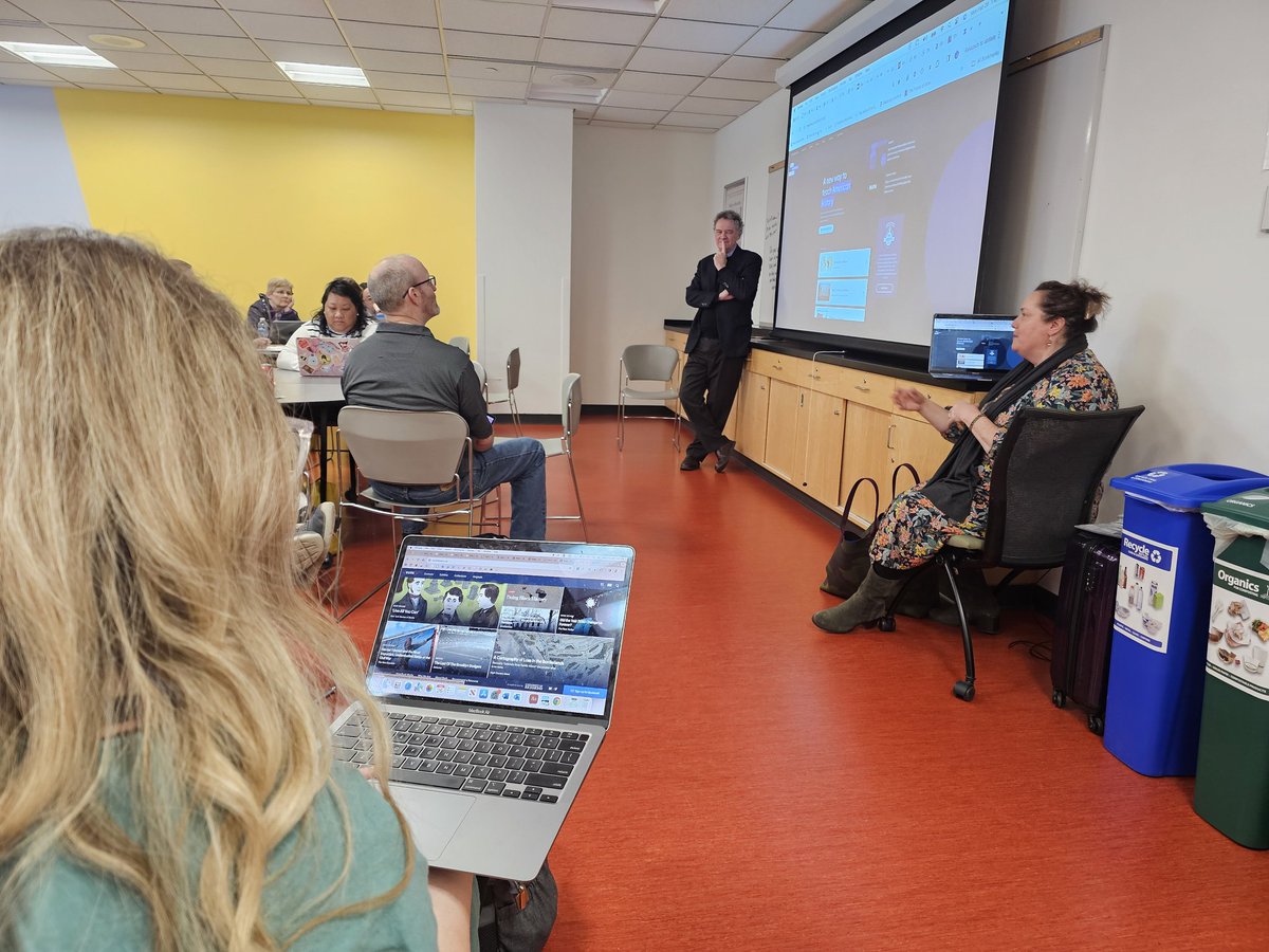 SocialStudiesMN's tweet photo. Our keynote presenters offered a follow-up session in the early afternoon, in another standing room only season. Thank you @edward_l_ayers &amp; @MapM8ker. Your work is incredible, and thank you for making it so incredibly accessible! #mcss24 https://t.co/ty9dODW5mu