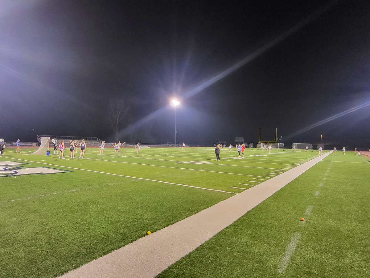 Lacrosse opening up practice under the lights tonight.