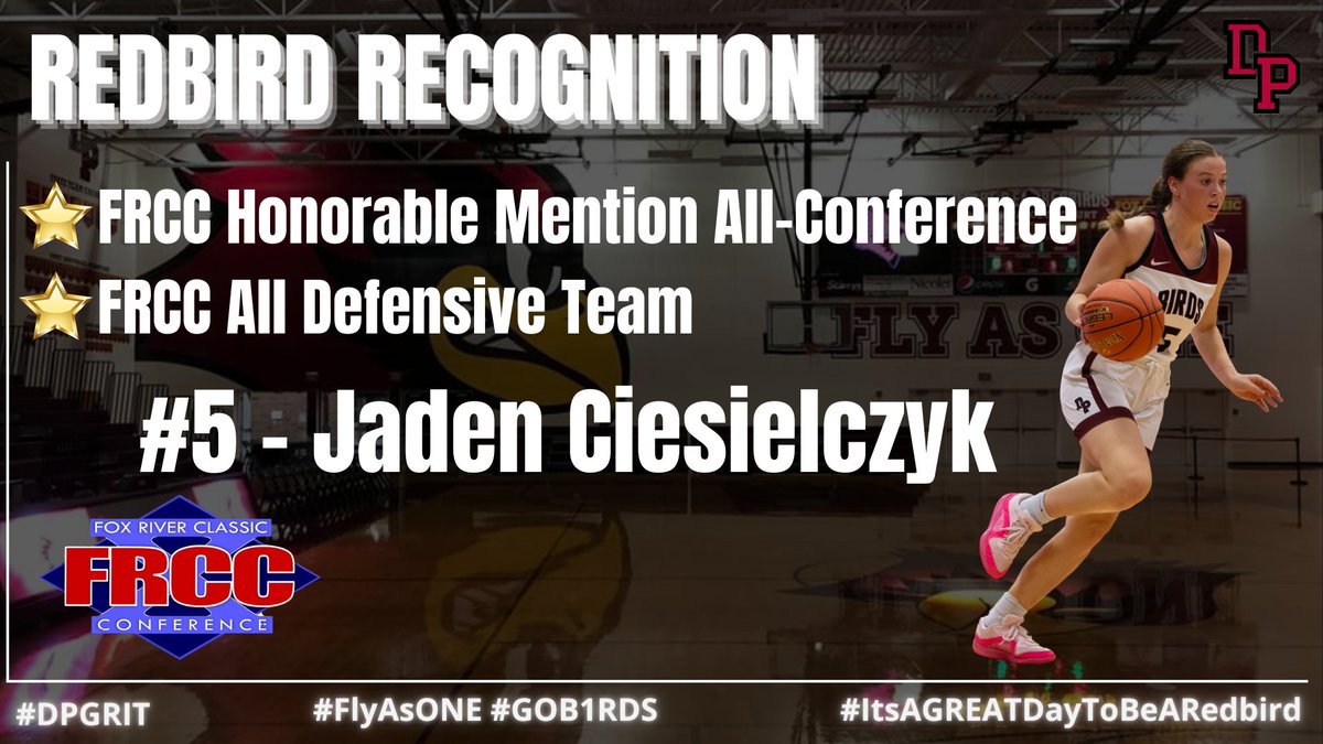 DPGirlsBB's tweet image. CONGRATULATIONS to @JadenCiesielc5 earning @frccathletics All-Defensive Team &amp;amp; Honorable Mention All-Conference Honors 👏Proud of your growth &amp;amp; commitment to #DPGRIT😤 More to come...👀📈#GOB1RDS #FlyAsONE #AllLOVE #DPGRIT #DPWAY #TeamFinance #DailyDeposits🤟