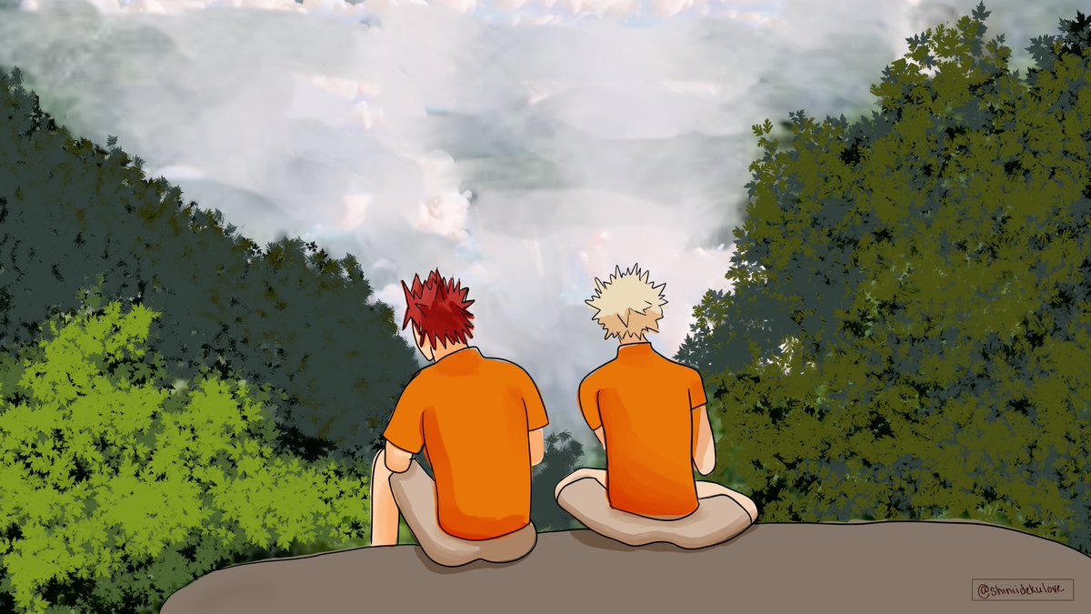 shiniidekulove's tweet photo. In a very fun collab with @super_Nova_d for Firecracker Bakugou Bang we've got some KiriBaku Camp Halfblood AU! https://t.co/g7Y8X3Zjtk