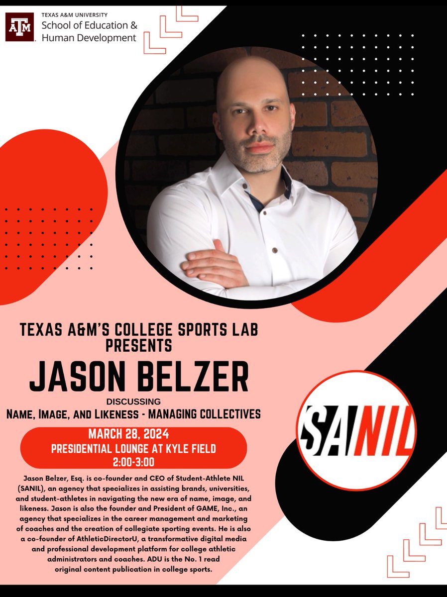 TAMU_CSL's tweet image. 🚨🚨Guest Speaker Alert 🚨🚨 Mark your calendars!! You do not want to miss this amazing presentation!