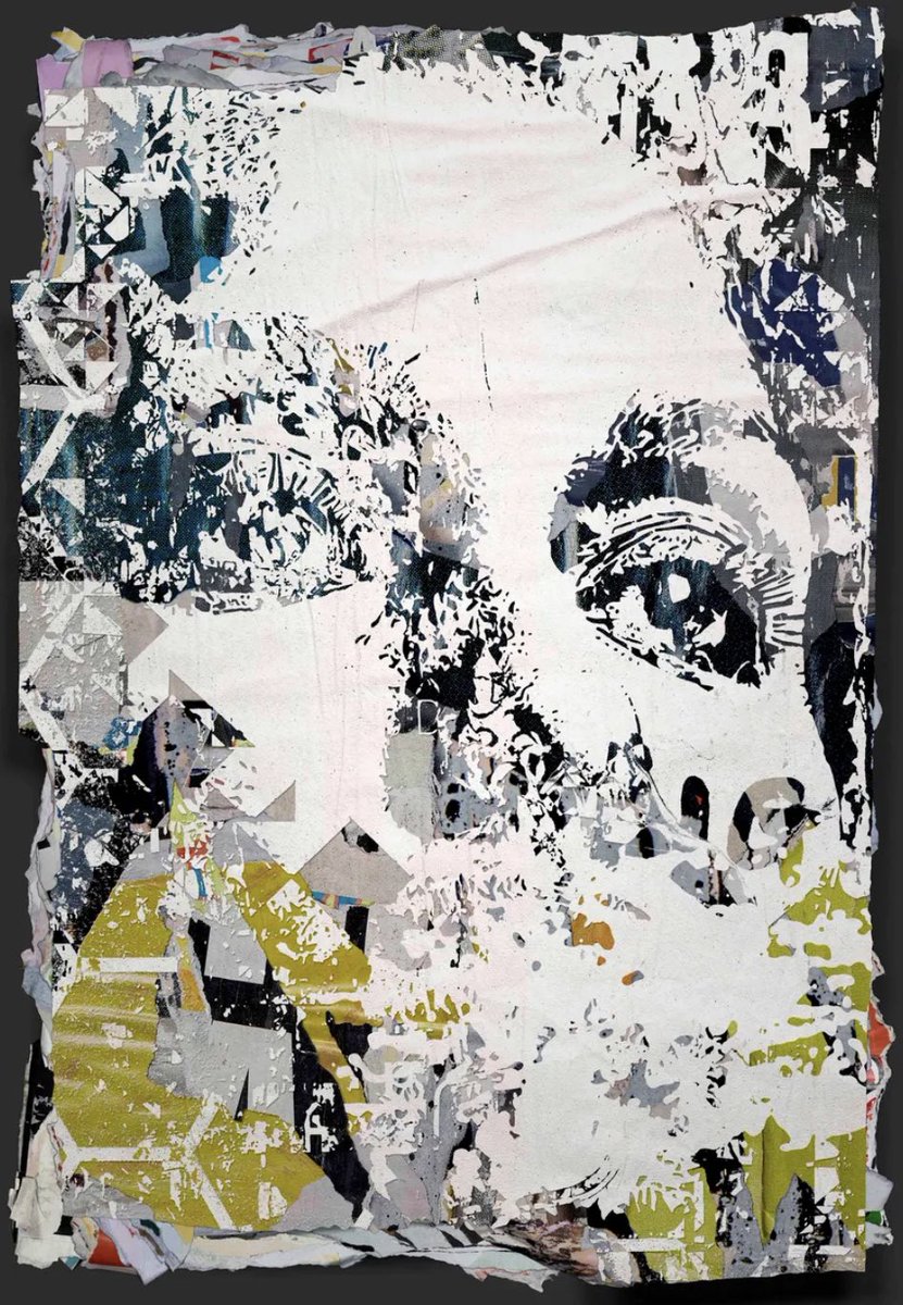My goal is to exhibit VHILS in my gallery. Our team is always talking🧠

And my favorite layers. A treasure I will cherish forever. This piece is also used in the profile of the LAYERS collection.
#vhils #layers