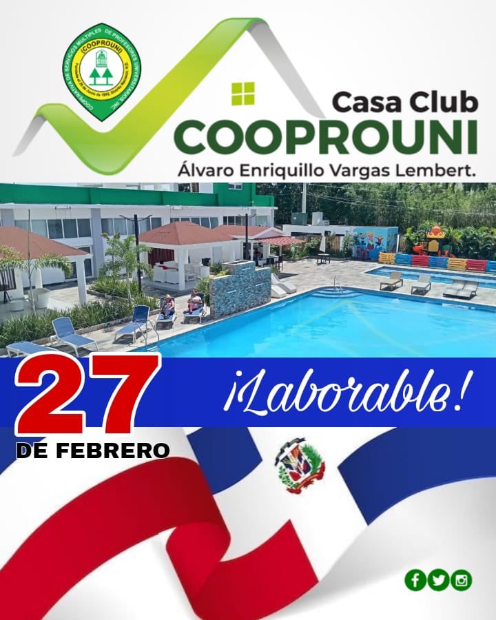 CCooprouni's tweet photo. CASA CLUB DE COOPROUNI INFORMA:

El 27 de Febrero 2024 estaremos ofreciendo nuestros acostumbrados servicios a todos los SOCIOS, COLABORADORES, CLIENTES Y RELACIONADOS, desde las 9:00 a.m. 

Atentamente;

La Administración https://t.co/h62Roxb56n