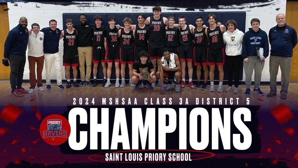 Congratulations <a href="/PrioryBasketba1/">Priory Ravens Basketball</a> for winning the first district title since 1969! Great job fellas!

#MachineElite #MachineEliteBasketball #MachineEliteBasketballAcademy #Basketball  #Nike #NikeBasketball #StLouis #StLouisBasketball