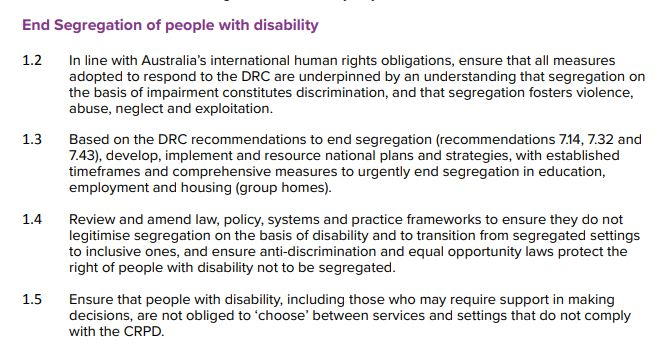 CatiaMalaquias's tweet image. Outstanding Preliminary Response @WWDA_AU to the the Final Report of the Royal Commission into Violence, Abuse, Neglect and Exploitation of People with Disability, read in full here: wwda.org.au/publication/di…

#EndSegregation