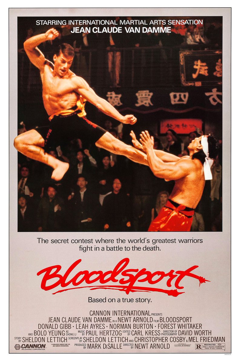 RetroNewsNow's tweet photo. 🎬'Bloodsport' starring Jean-Claude Van Damme premiered in theaters 36 years ago, February 26, 1988 https://t.co/TfAdwm8sUn