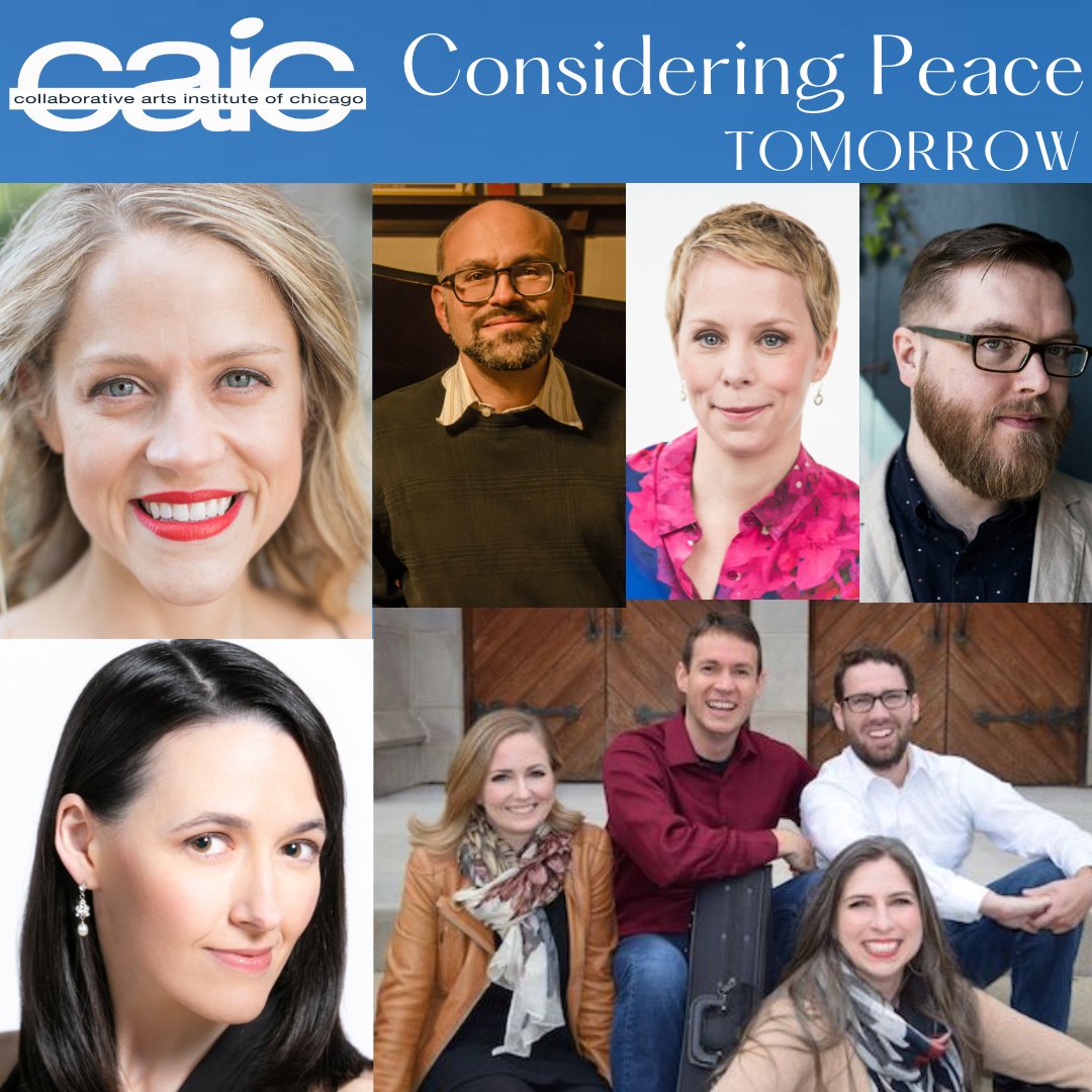 Join us tomorrow at 7:30pm inside Fourth Presbyterian Church's Buchanan Chapel for 'Considering Peace' - curated by soprano Elizabeth Shuman and pianist Jennifer Allor!

Tickets are available online and at the door - visit caichicago.org/considering-pe… to get yours!