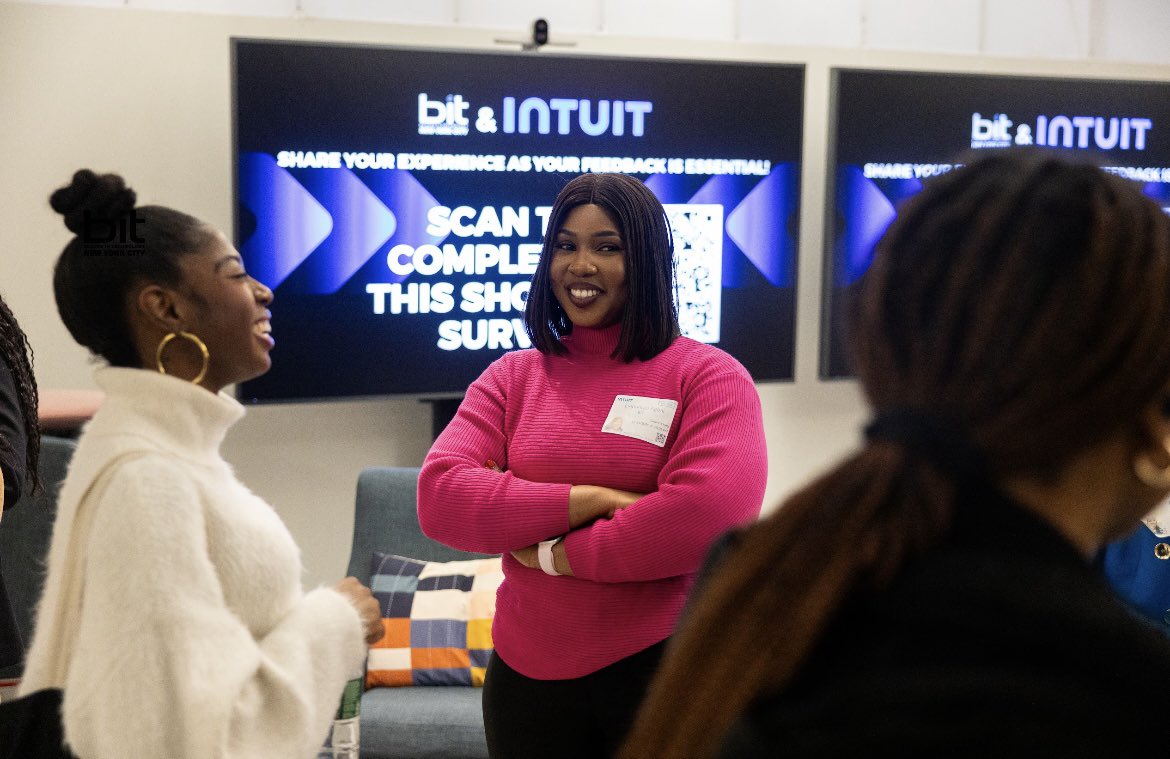 BlacksInTechNYC's tweet image. Last week, BIT NYC x @Intuit at Empowered: Speed Mentoring &amp;amp; Networking for Black Excellence event was a success! 

Special thanks to our fantastic Guest speaker, Michael Mitchell, and co-host from Intuit Damion Wright! Thank you to everyone who came out! More events to come.