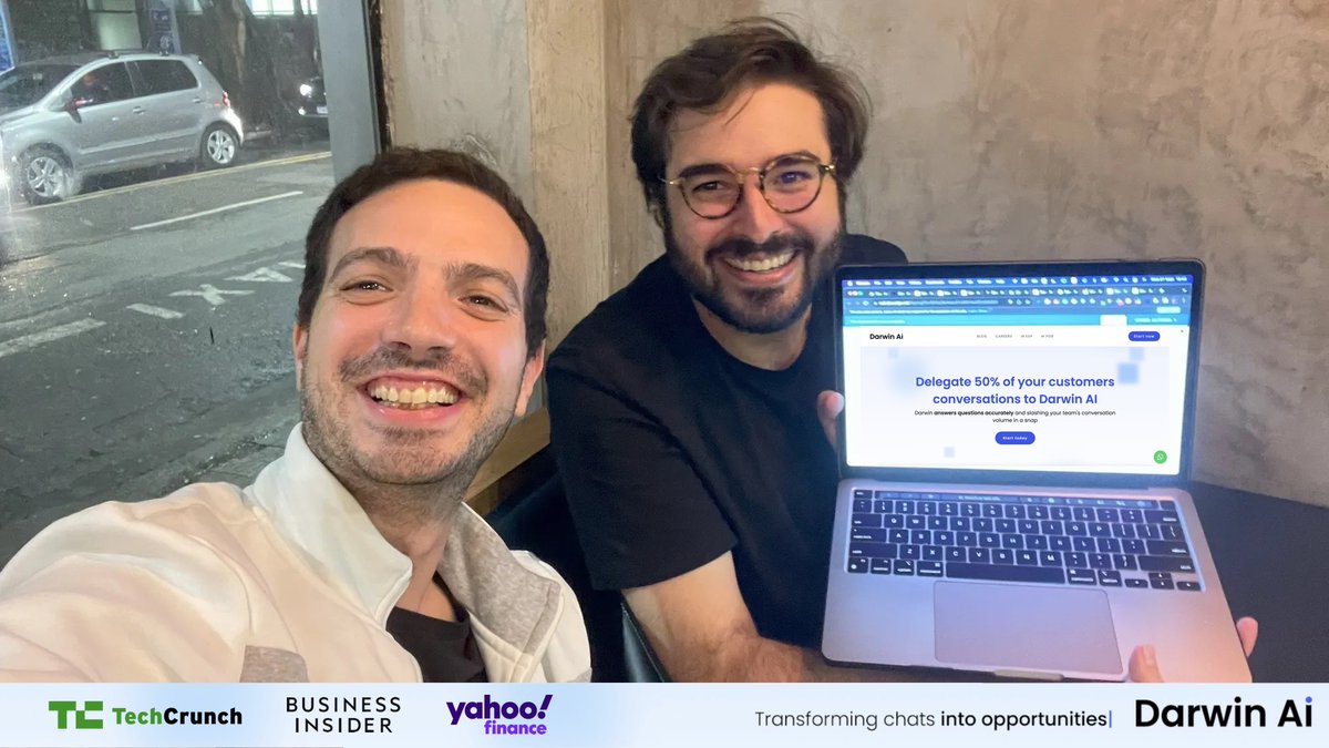 Muy orgulloso de compartirles el lanzamiento de Darwin AI (getdarwin.ai), junto con el anuncio de nuestra ronda Seed de 2.5MM USD. 🚀🚀🚀

Estoy muy feliz de encarar este  desafio junto a <a href="/lautaschiaffino/">lautaro schiaffino</a>  y muchas personas más que confiaron en nosotros desde el inicio