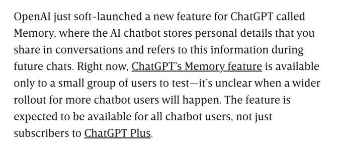 What I Learned Trying ChatGPT&rsquo;s New Memory Feature https://t.co/JF25ZVALIP https://t.co/Ms7BIM4SvI