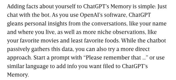 What I Learned Trying ChatGPT&rsquo;s New Memory Feature https://t.co/JF25ZVALIP https://t.co/Ms7BIM4SvI