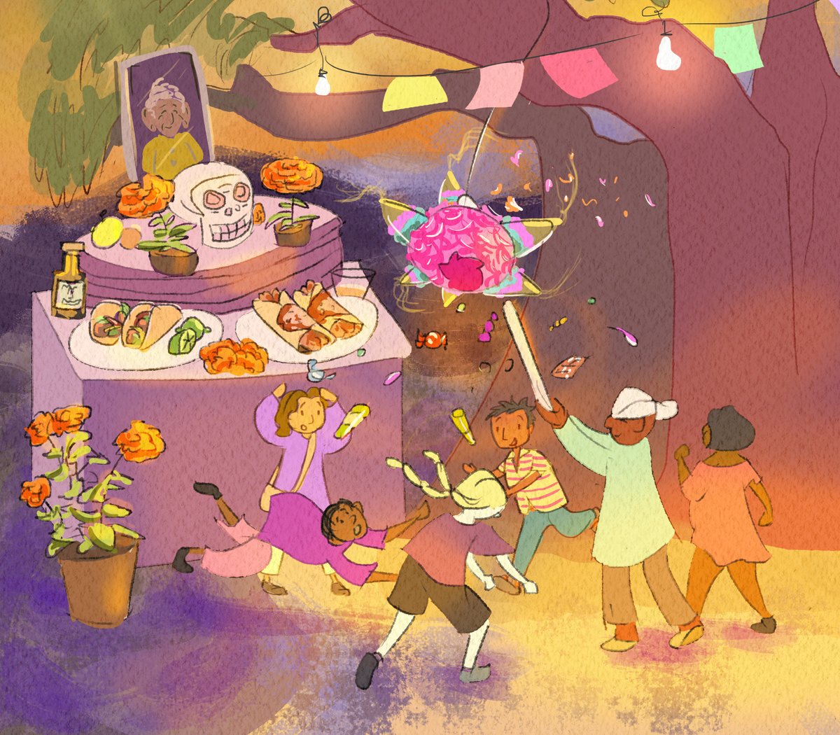 JulioCastroPS's tweet photo. New project coming
https://t.co/bGiYbzXfRA

#mexico #illustration #picturebook #piñata #kidlit #ilustracion #digitalillustration #digitalart #childrensbookillustration https://t.co/rvw6vgZSbY