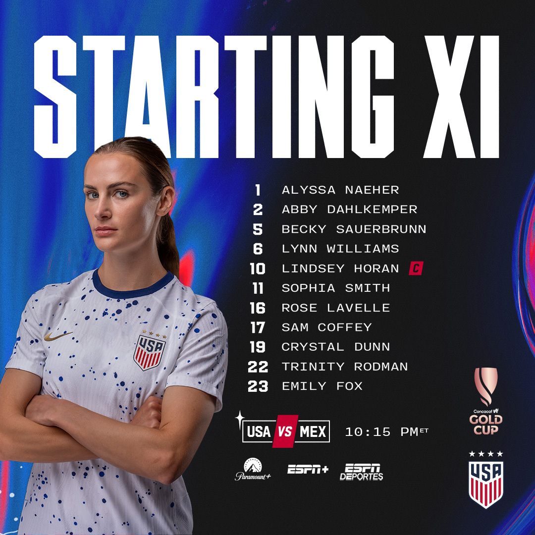 Our Group A Finale XI 🇺🇸 Lineup Notes » ussoc.cr/WGC-USAvMEX-ln