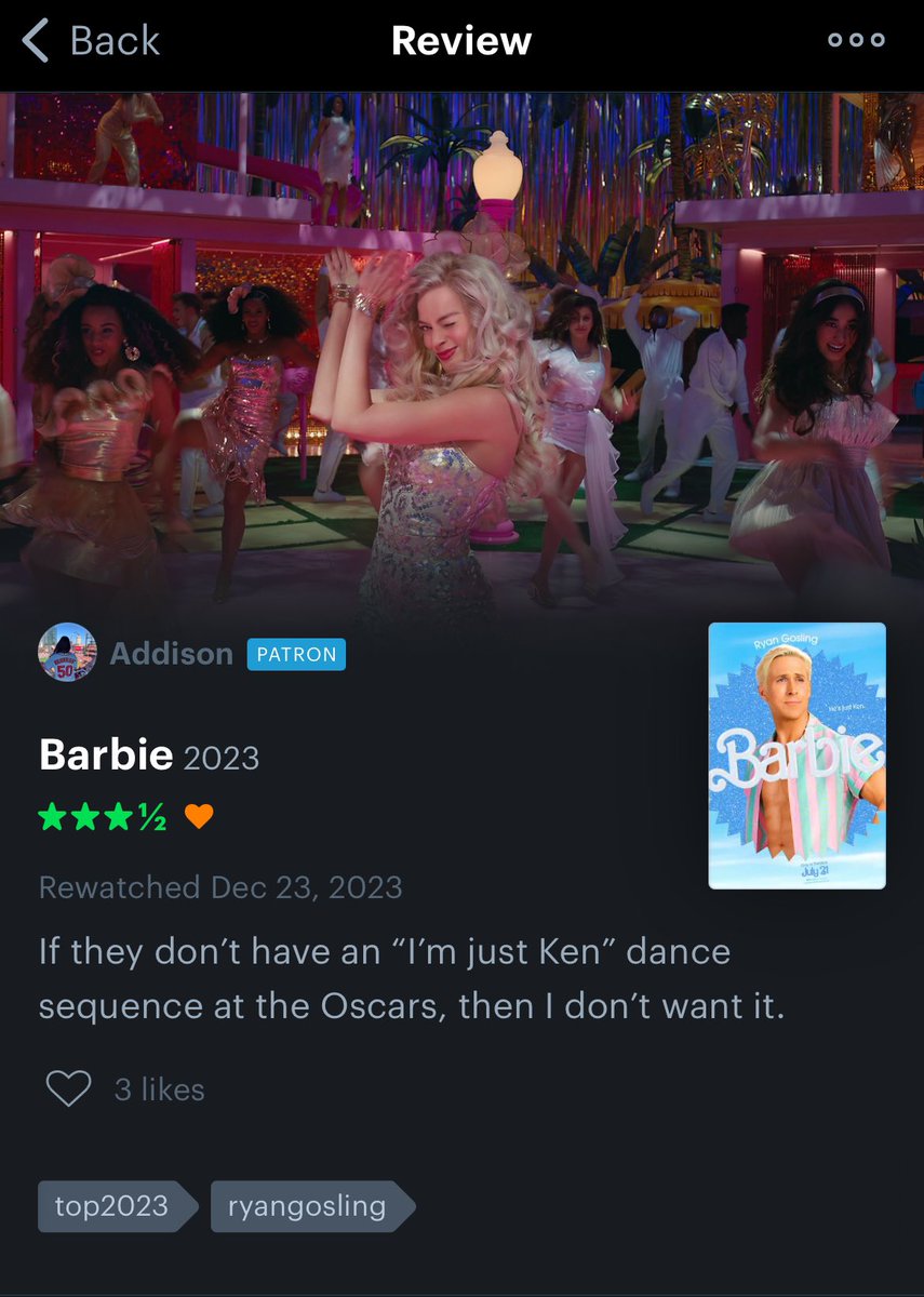 addisonpaige91's tweet photo. @DiscussingFilm Called it! 🕺🪩 https://t.co/FmtOg6JvuX