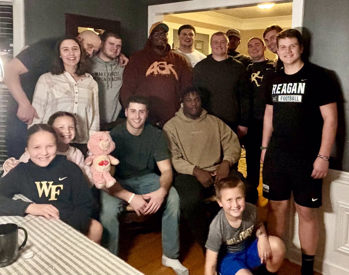 I can’t thank @ATabacca enough for all of the hard work she put into all of these home cooked meals. There is nothing better than breaking bread with the guys we get to coach. What makes @WakeFB special is the young men we are surrounded by every day! #BeefBoys #EarnIt