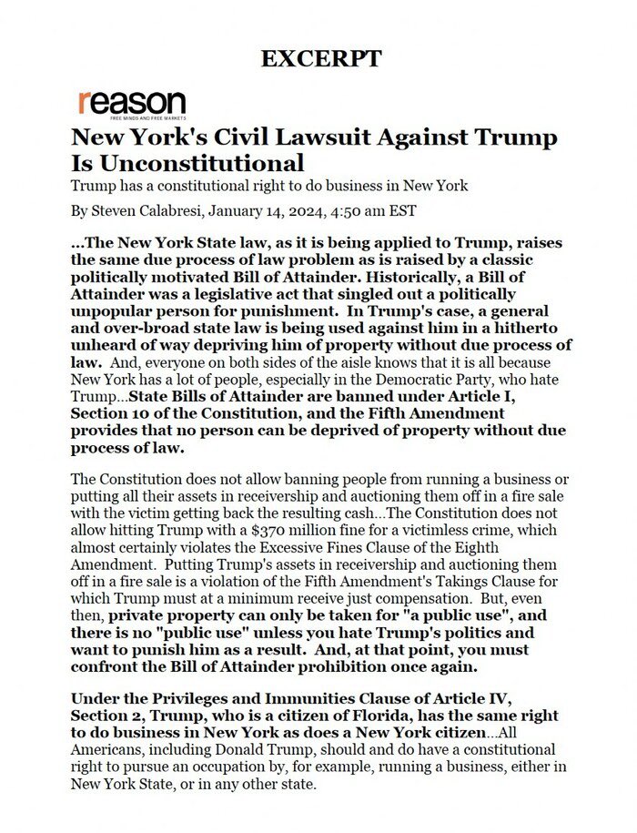 That’s right, NY. I did appeal and it won’t cost me a PENNY because the entire lawsuit IS UNCONSTITUTIONAL. Read it and WEAP!