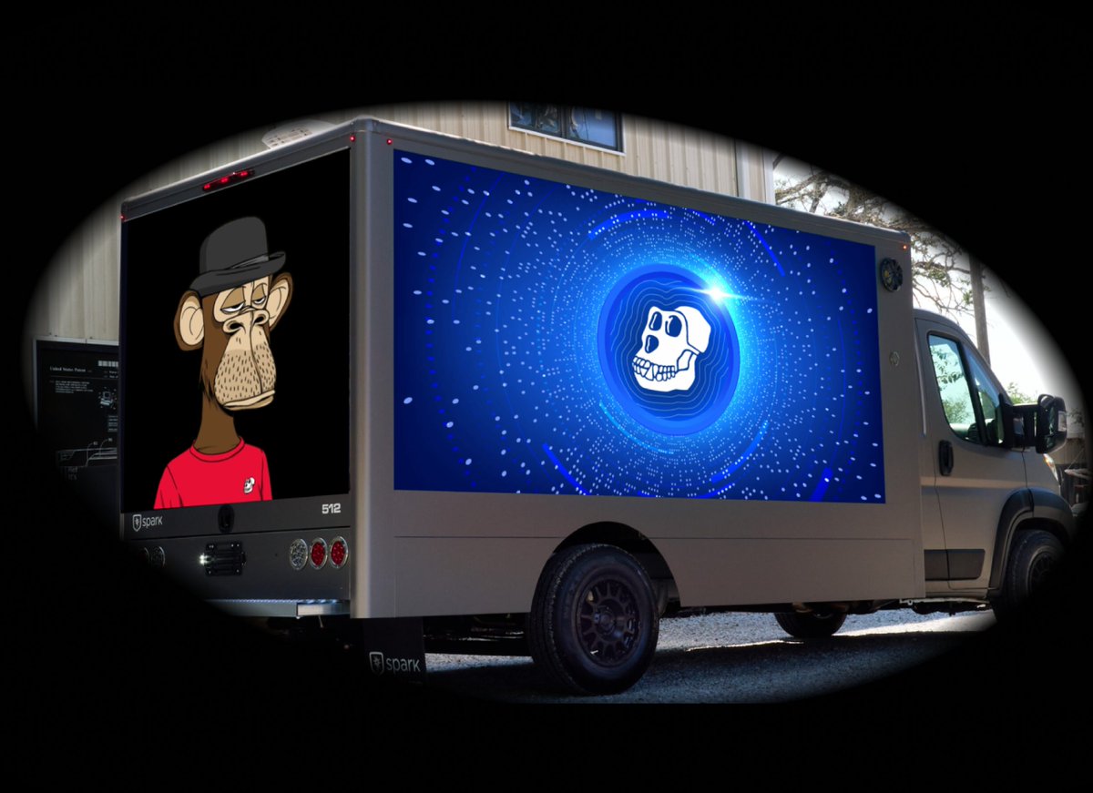 apecoin's tweet image. AIP-383 @publicbored is at ETH Denver with their MASSIVE Digital Billbored Truck...THIS WEEK 🛻👀

10,000 attendees. All the buzz. DM @PublicBored  to claim your display spot now  ❤️🦍