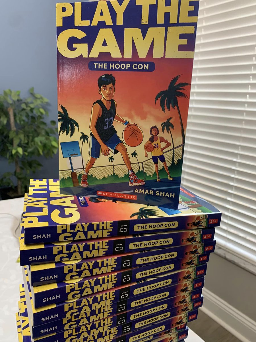 HELLO #mgbookchat! My name is Amar Shah, and my book 'Play The Game: The Hoop Con' comes out next week with @Scholastic ! I'm so excited to be with all of you today. And I'm even giving away 5 copies, cards, and bookmarks. To enter, retweet this tweet and follow me.