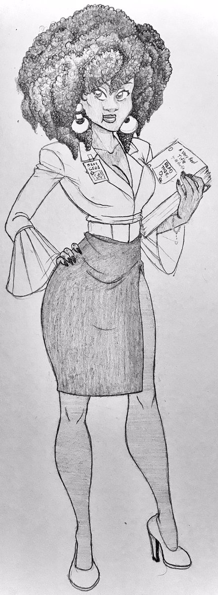 spoopty23's tweet photo. I did it! I drew something for Black History Month!
Gigi Thompson, from my Have It All AU. She works for the Illuminati as Dietrich Klüge’s personal assistant, and right hand.
🖤👸🏾🖤
#insidejob #saveinsidejob #gigithompson #BlackHistoryMonth https://t.co/PFznxW4ApU
