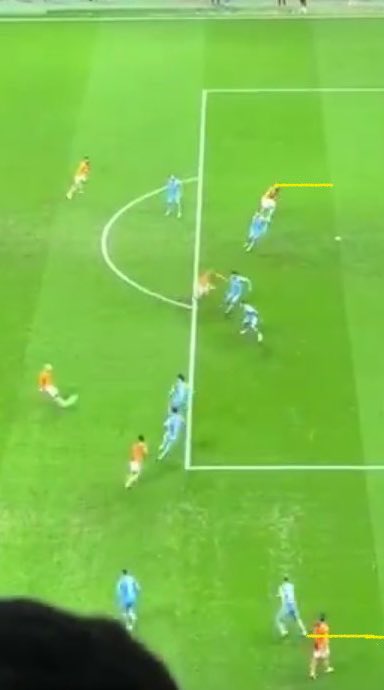 su cocuk pozisyonun ofsayt oldugunu ifsa etmis ama kitlesi o kadar fesat ve dusuk zekali ki su fotoya gore ofsayt degil diyolar. saha cizgilerinden oyunculara cizgi cektiginde hangisinin cizgisi daha kisaysa o ofsayttir aw cahilleri. pikselleri de sayarim gerekirse.