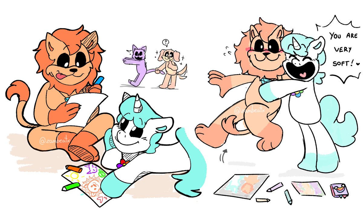Hi!! I show you my Smiling Critters oc! It's a little lion🍊 # ...