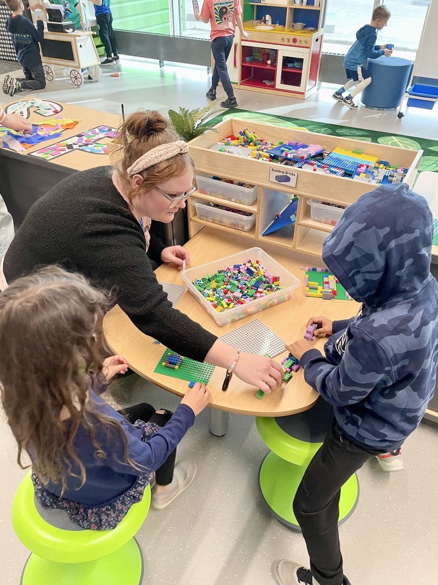 Our K/1 Makerspace has become such a loved space for our students to create and learn! I love seeing this space come alive! 💙🦊💚 <a href="/AGEPrincipal/">Dr. Anderson</a>
