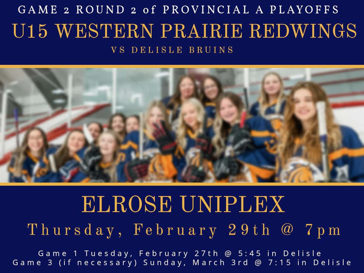 The U15 girls won round 1! Off to round 2 against Delisle.