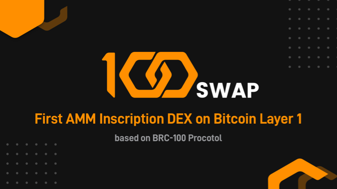 100Swap - AMM DEX on BRC-100 & BRC2.0 & RSM tweet media