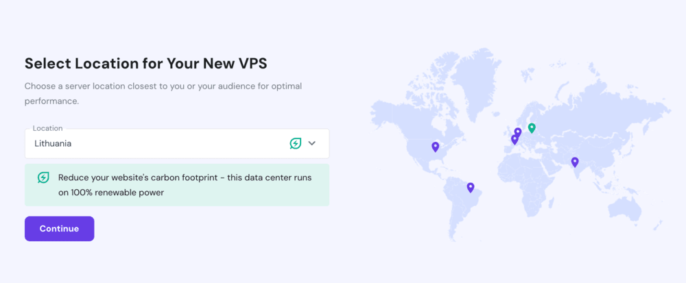 #ProductUpdate 🌱 Our VPS hosting now has a location selector that lets you pick renewable energy-powered data centers. Choose green, boost performance, and lower your site's carbon footprint 🌍💚 Learn more about our VPS hosting 👉 hostinger.com/vps-hosting