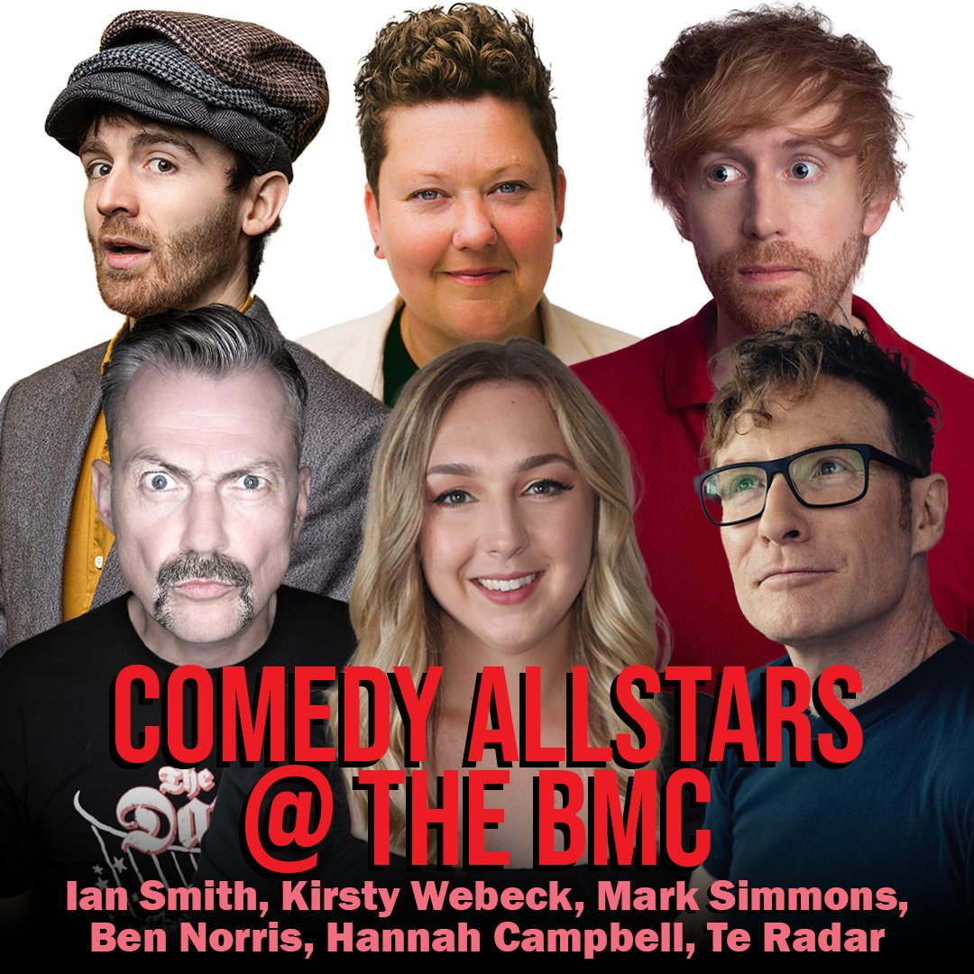🤩 ANNOUNCED TODAY 🤩 Comedy All Stars is returning to the Bruce Mason Centre, kicking off the 2024 @NZComedyFest 💛 Feat @Benny_Norris, @Iansmithcomedy, @JokesWithMark, @KirstyWebeck, @itshannahcampbell & @teradar 🌟 Tix on sale Mon 4 Mar. More info 👉 bit.ly/3IyXoFf
