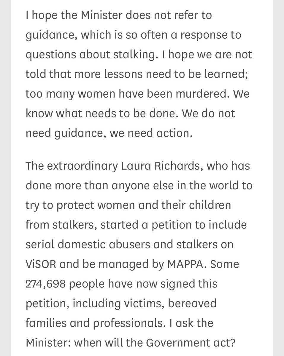 Thank you to the incredible @LabourRoyall for leading the charge to ensure serial stalkers are proactively identified & managed. For too long the onus has been on victims to change everything. We must focus on closing down the perpetrators #VictimsAndPrisonersBill