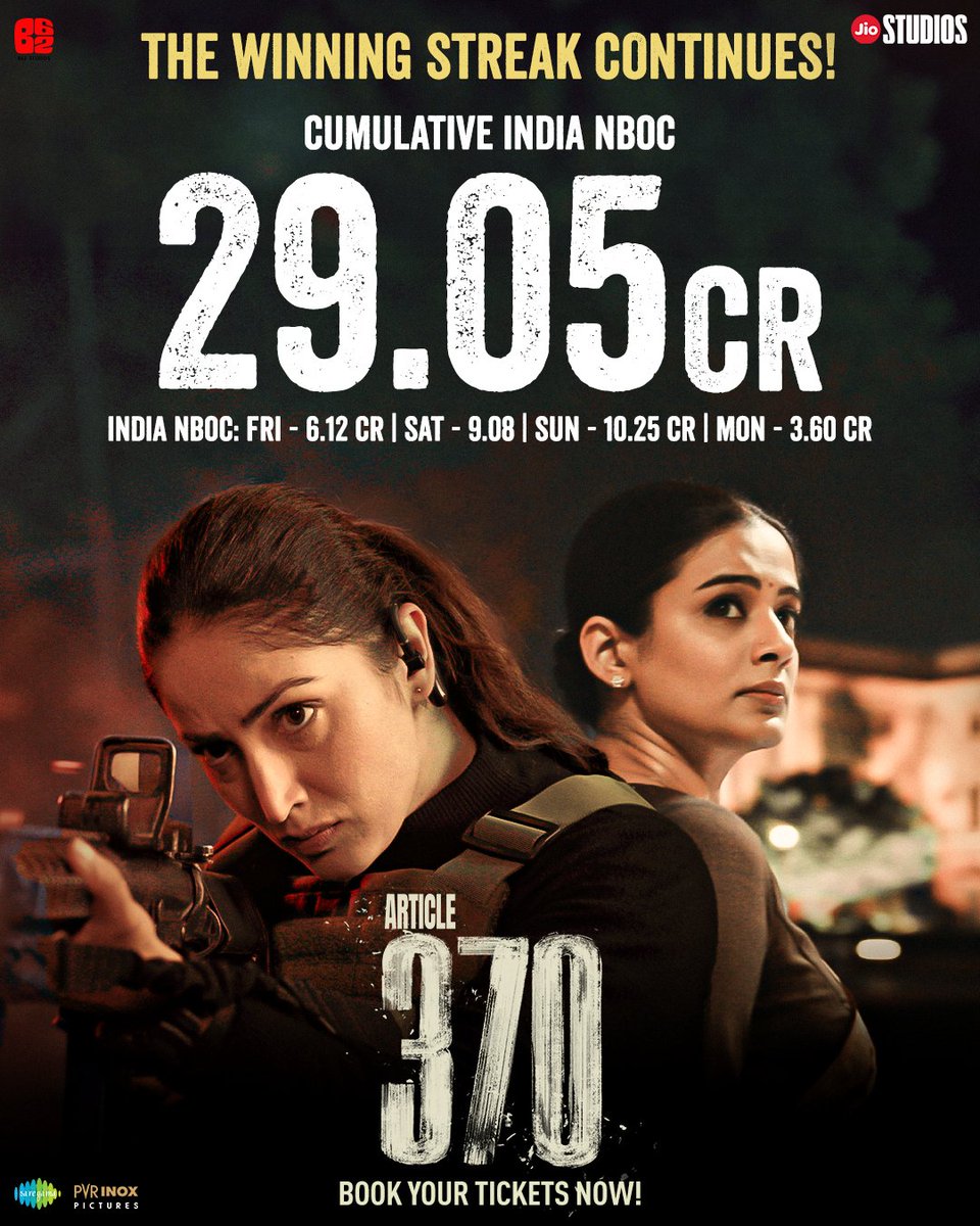 If you haven’t watched the film yet, kya baat kar rahe hai aap!

#Article370 Now In Cinemas! 

Book your tickets now! 
🔗 - bookmy.show/Article370

#PriyaMani @vaibbhavt @arungovil12 #KiranKarmarkar @TheRajArjun @Skand2021 @koulashwini2 #IrawatiMayadev #AshwaniKumar #DivyaSeth