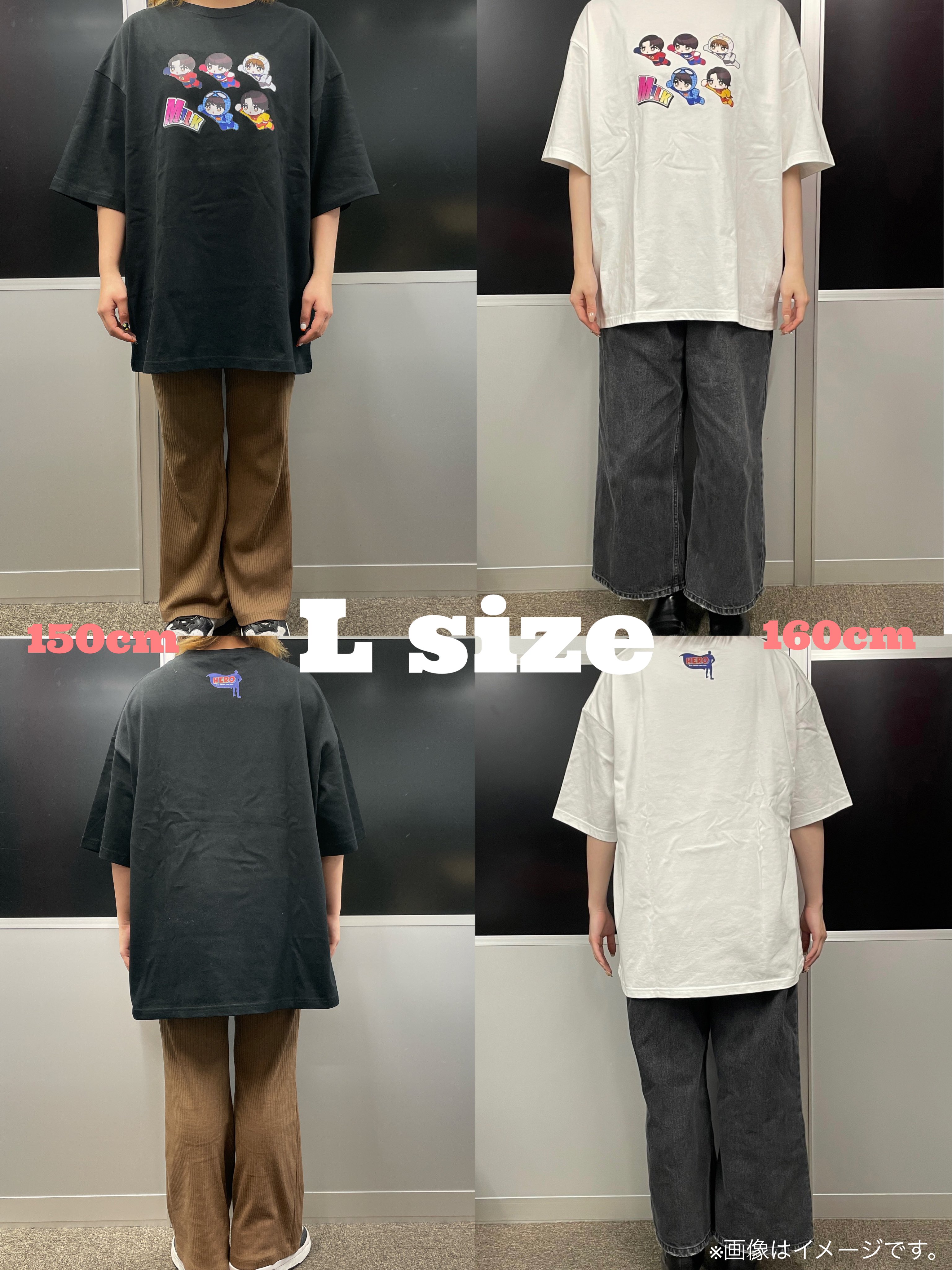 M!LK HERO ツアーTシャツ Lサイズ白みんな飛びすぎ！Tシャツ