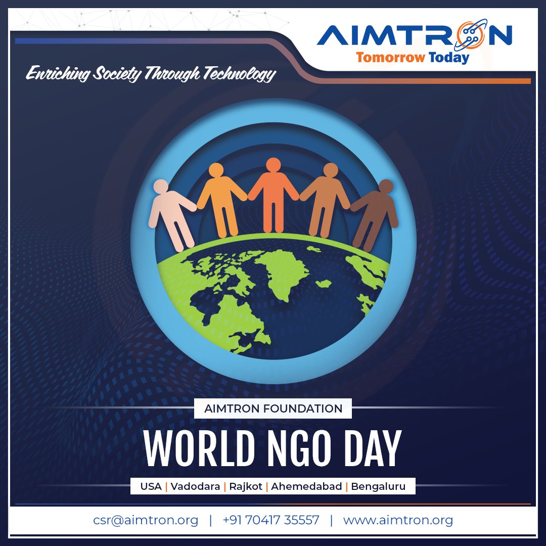 Aimfoundation_'s tweet photo. On #WorldNGODay, Aimtron Foundation celebrates the collective effort of NGOs in bridging the gap! We're committed to bringing equal education opportunities to empower rural communities.
#EducationForAll #NonProfit #Impact #Empowerment #Collaboration #NGO https://t.co/eKoh2BkX1N