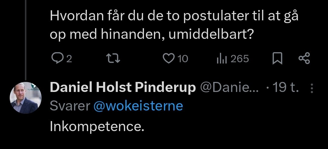 SeverinKirk's tweet photo. @DanielPinderup @wokeisterne Dejligt med lidt selvindsigt 😊 https://t.co/Ocvg0ORkPc