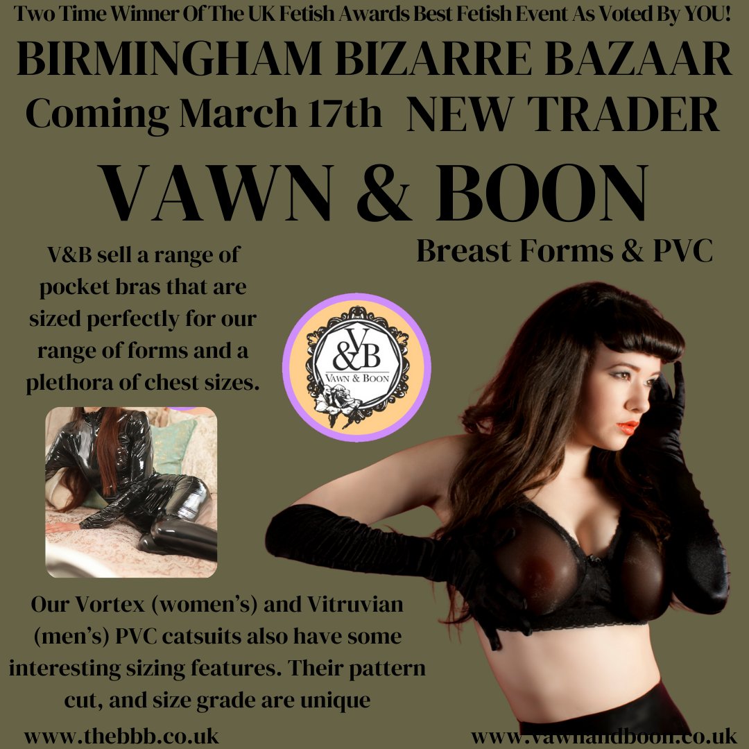 Welcoming yet another new trader for March! The wonderful Vawn & Boon who are bringing their brilliant breastforms and PVC items. @vawnandboon #newtrader #exciting #love #newandshiny #meetthemakers #smallbiz #lgbtqai #community #birmingham #proudbrum #market #bbb