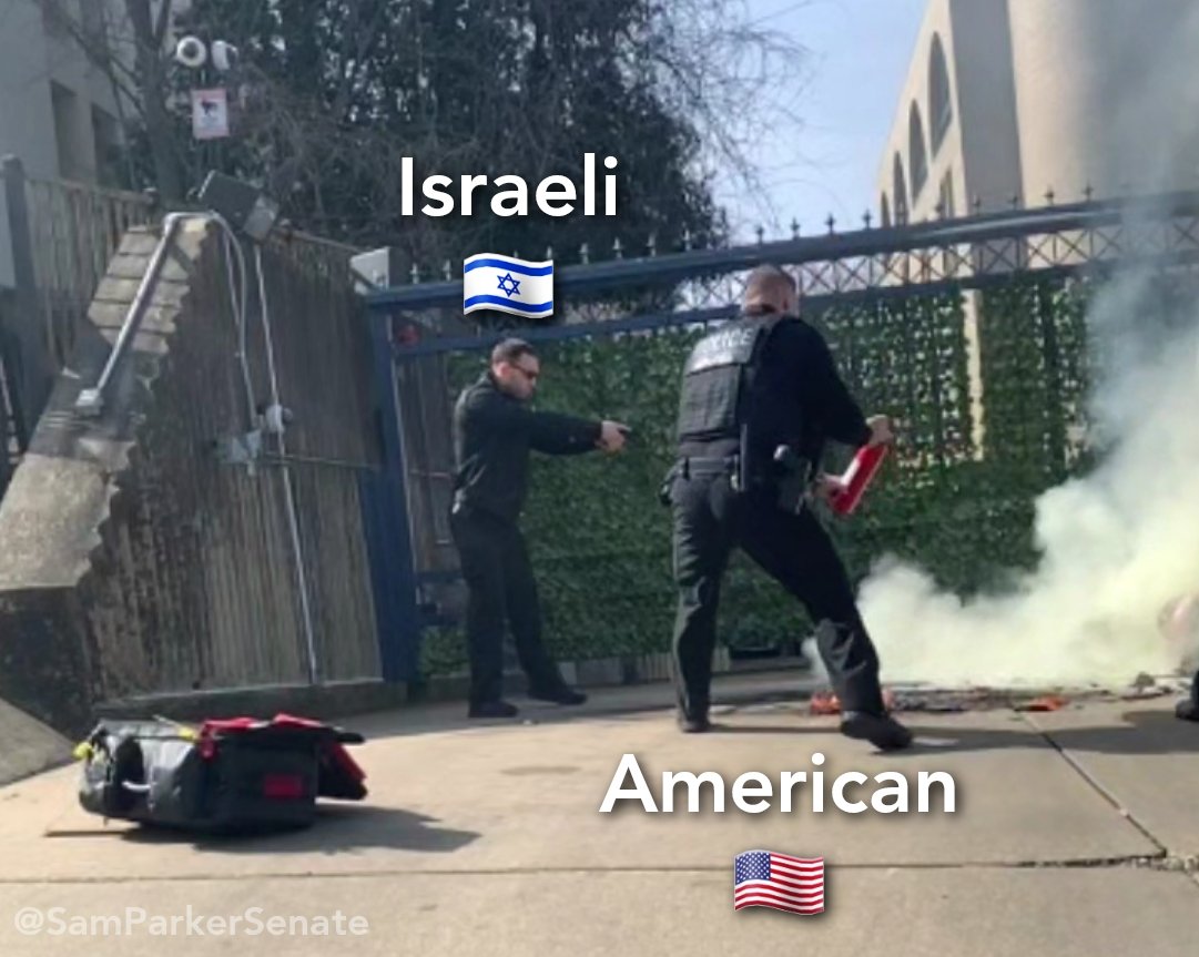 Zionist cops reaction on American Army. #AaronBushnell #AmericanArmy