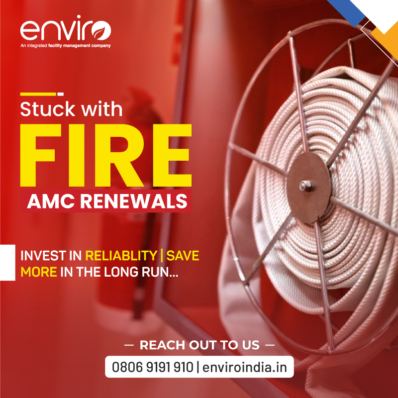 Worried about your next #FIREAMCRenewal? Let #Enviro take the hassle out of #FireSafetyCompliance. Get #Reliable #Service and #Save!

#FireAMC #FireAudits #FireEmergencies #FireSafety #Fire #PreventiveMaintenance #Commercial #Offices #Residential #Society #FacilityManagement