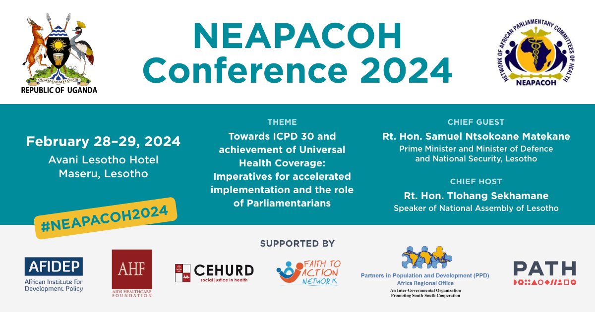 Thrilled to be in Maseru for the 15th Network of #African Parliamentary Committees of Health (NEAPACOH) conference. Can't wait to join Parliamentarians and regional #health leaders. See all @PATHtweets #NEAPACOH2024 events here: bit.ly/42PEbs1