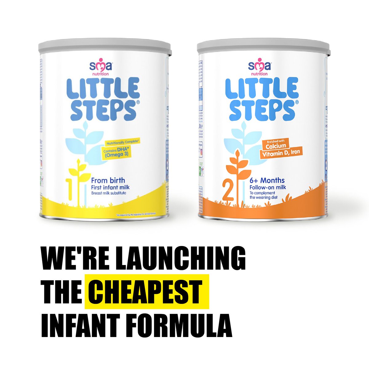 FoodWarehouse's tweet image. We’re launching the cheapest infant formula, supported by @feedukorg &amp;amp; @MumsnetTowers

SMA LITTLE STEPS First Infant and Follow On Milk is now available for just £7.95.

And now, we&apos;re calling on other retailers to join us, let&apos;s end the formula rip-off together #FormulaforChange