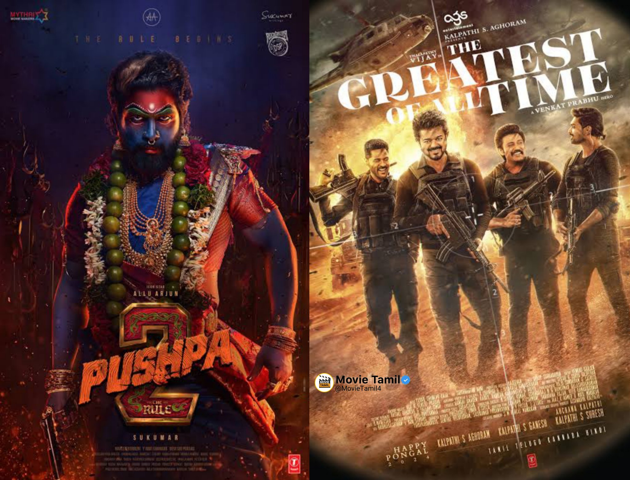 Movie Tamil on X Exclusive August Month If Pushpa2 s release date is indeed postponed it s intriguing that TheGOAT produced by AGS Entertainment could potentially fill the gap with its