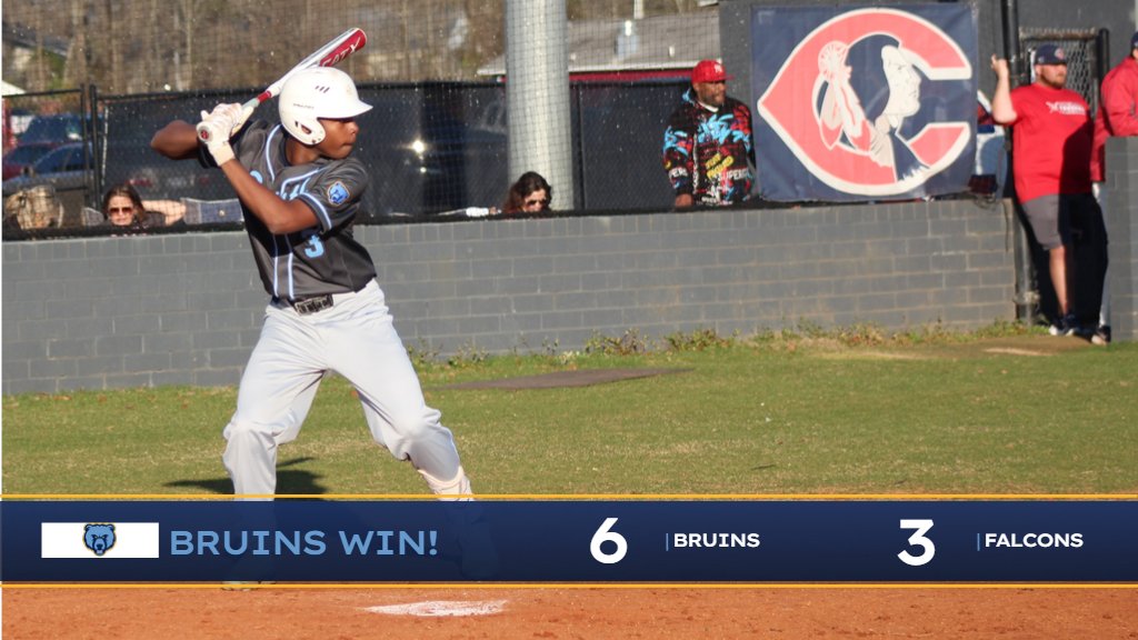 Bruins defeat Darlington 6-3.
Mason Coleman (W) 4IP, 8K
Chandler Thompson (S) 3IP, 7K
Brayden Robinson 2-4, SB, RBI
Khalon McGee 2-3, R