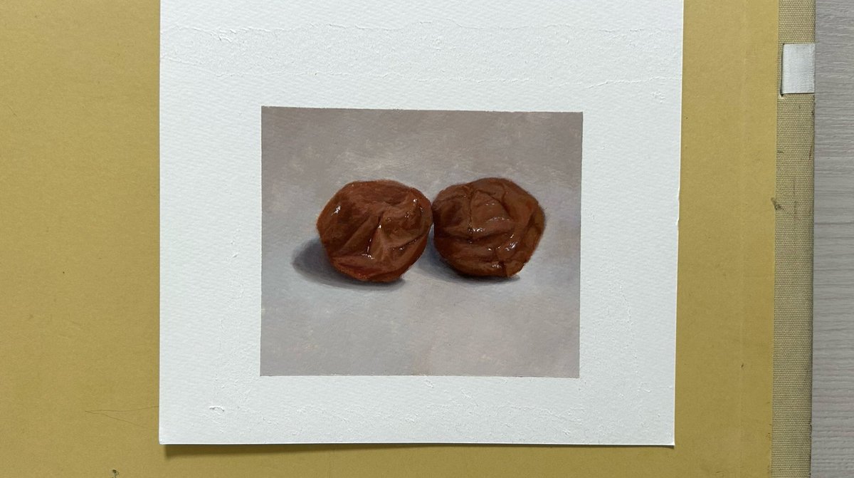 隙間時間に梅干し描いた