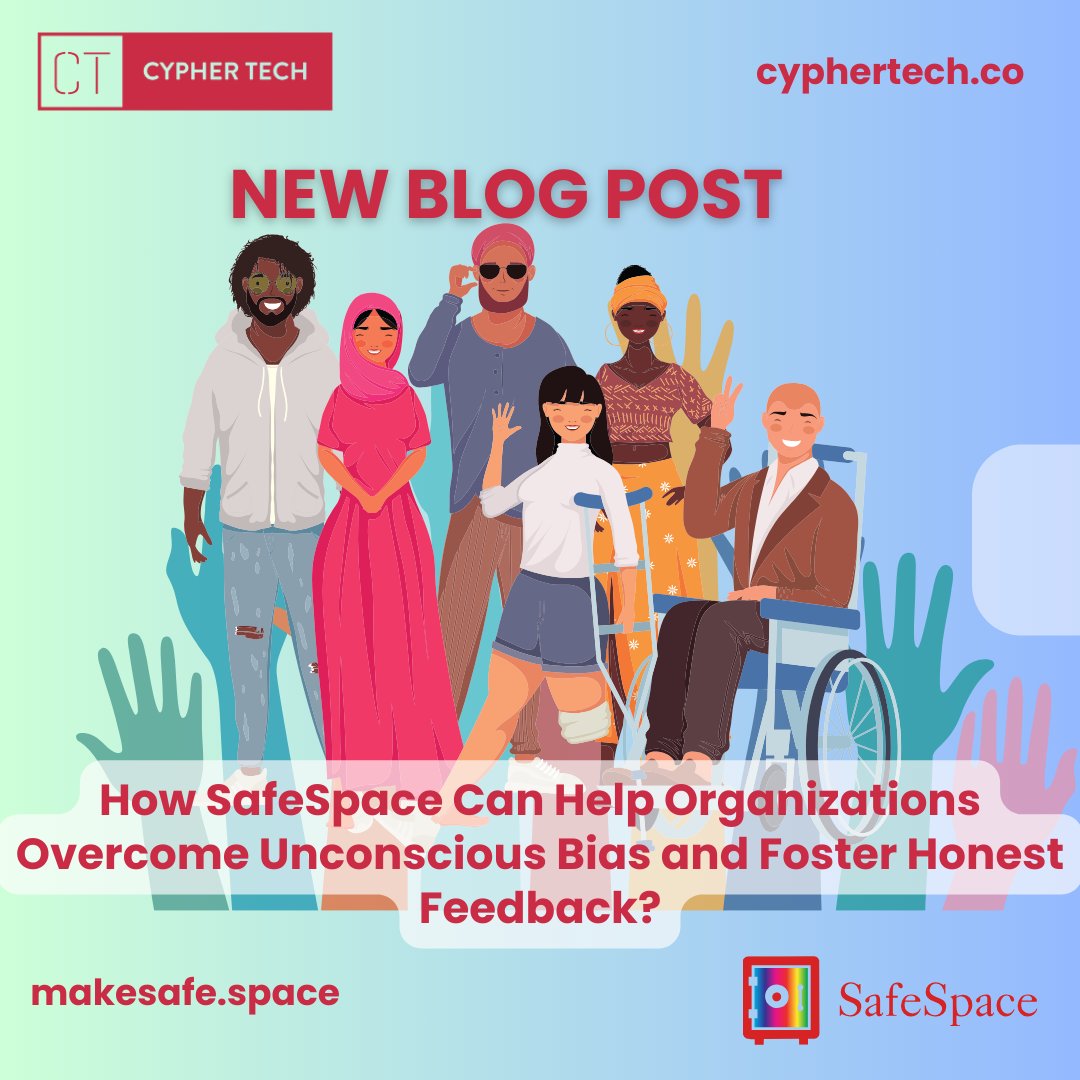 cyphertechinc's tweet image. Learn how #SafeSpace can help organizations create a more inclusive and bias-free culture with anonymous feedback and resources. 

bit.ly/safespace-07 

#Bias #AnonymousReporting #PsychologicalSafety #DiversityAndInclusion #WorkplaceCulture #EmployeeFeedback #BiasDetection