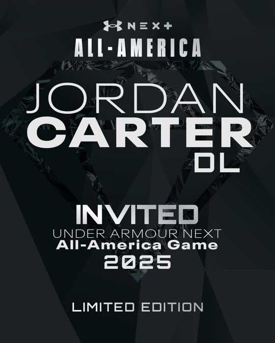 I am super blessed and honored to receive an invite to the UA 2025 All American Game !! @DemetricDWarren @CoachJTW @DCAthletics1 @TrenchAcademy @JeremyO_Johnson @ChadSimmons_