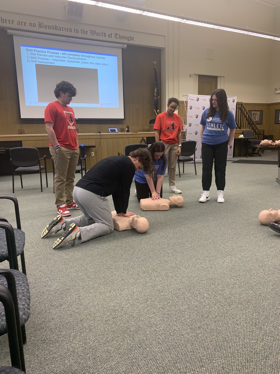 CPR day for the SportsMed Squad! Thank you Mr. Gleason for helping them successful achieve their certification